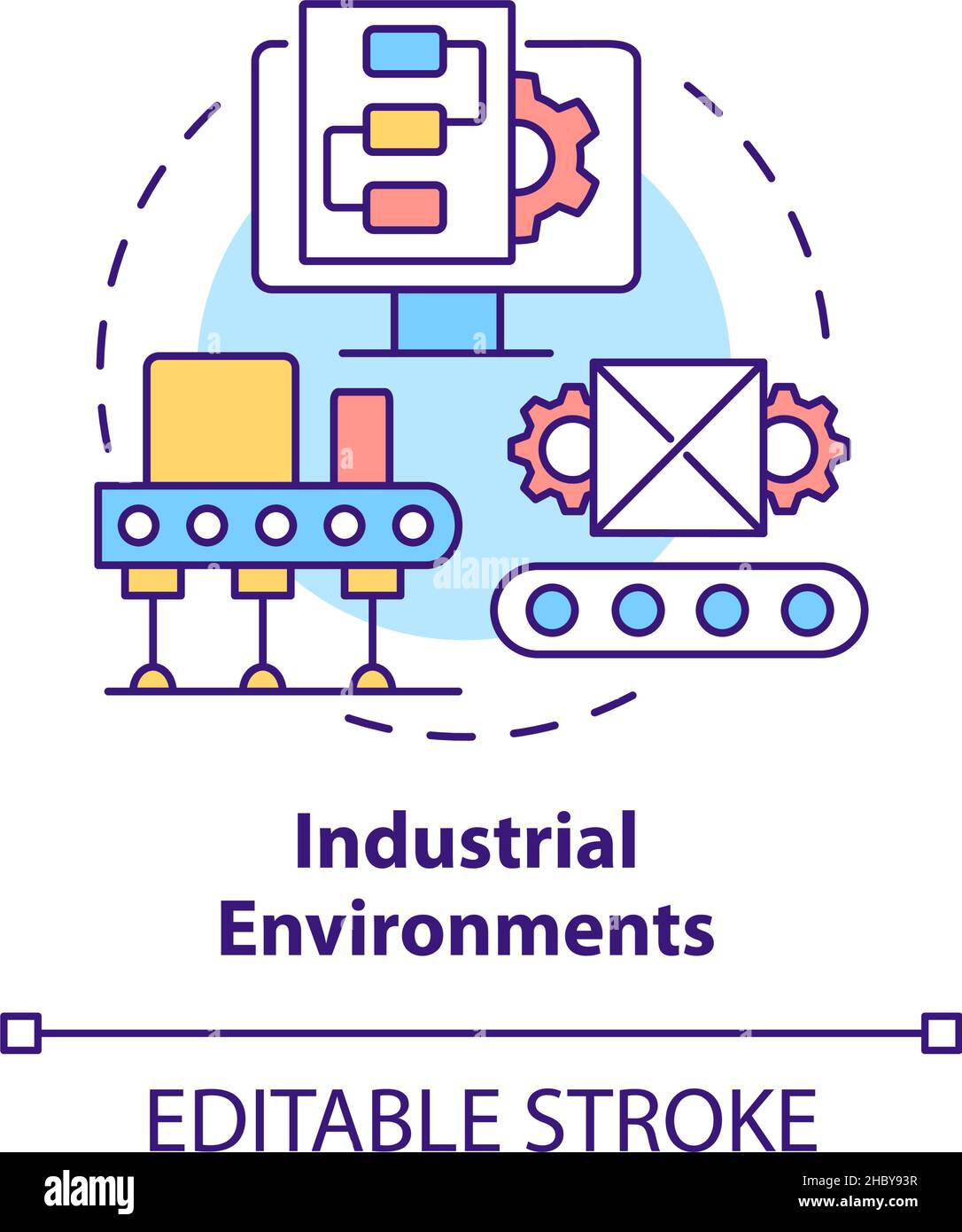 Industrial environments concept icon Stock Vector Image & Art - Alamy
