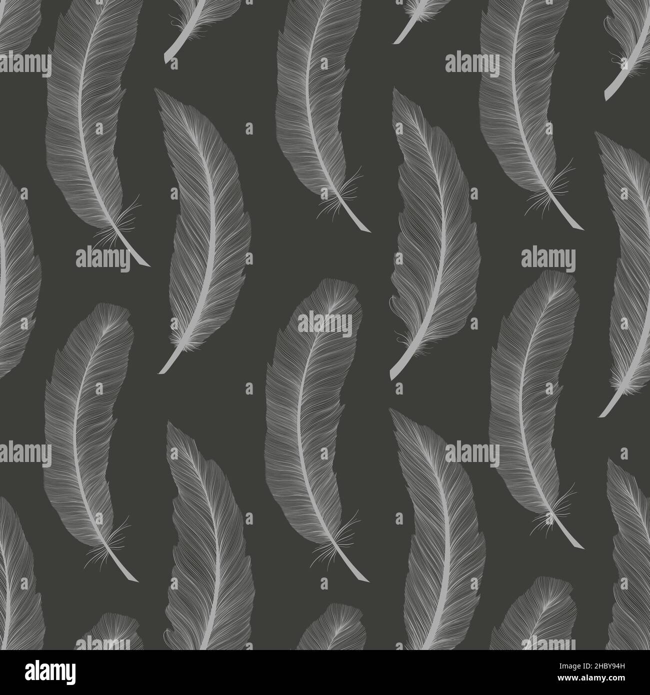 Seamless pattern Tribal Feathers decoration. Ethnic boho style hand ...
