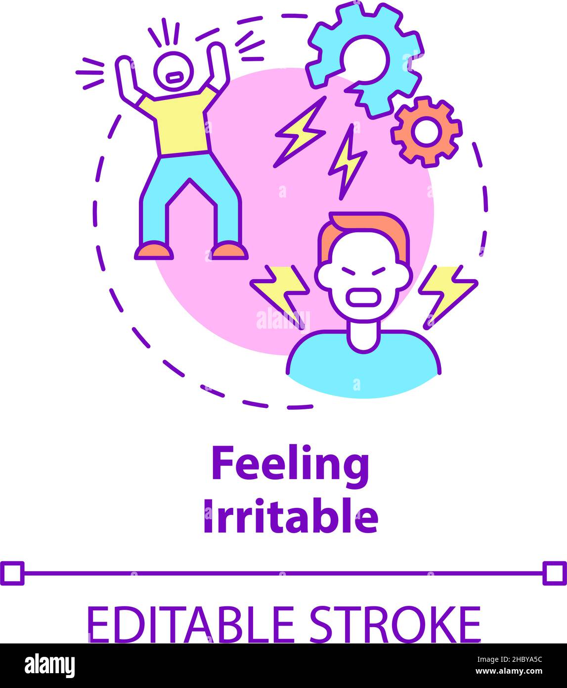 Feeling Irritable Concept Icon Stock Vector Image Art Alamy feeling-irritable-concept-icon-stock-vector-image-art-alamy