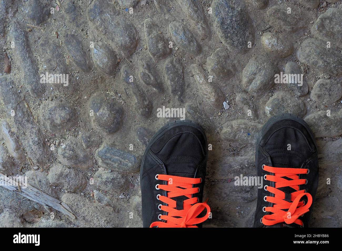 Red shoe laces hi-res stock photography and images - Alamy