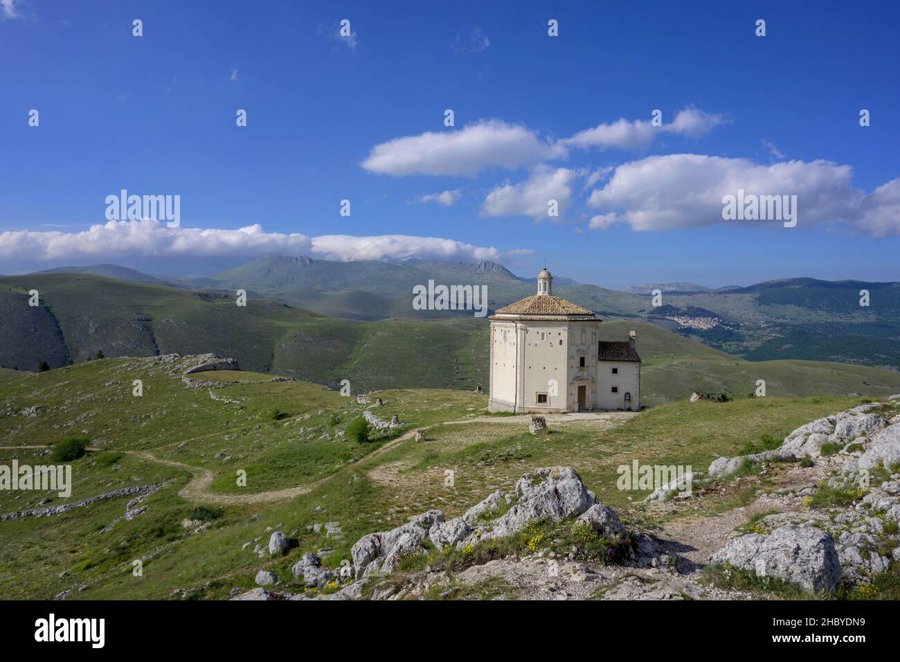 Church of Santa Maria della Pieta, Calascio, Province of L'Aquila, Italy Stock Photo