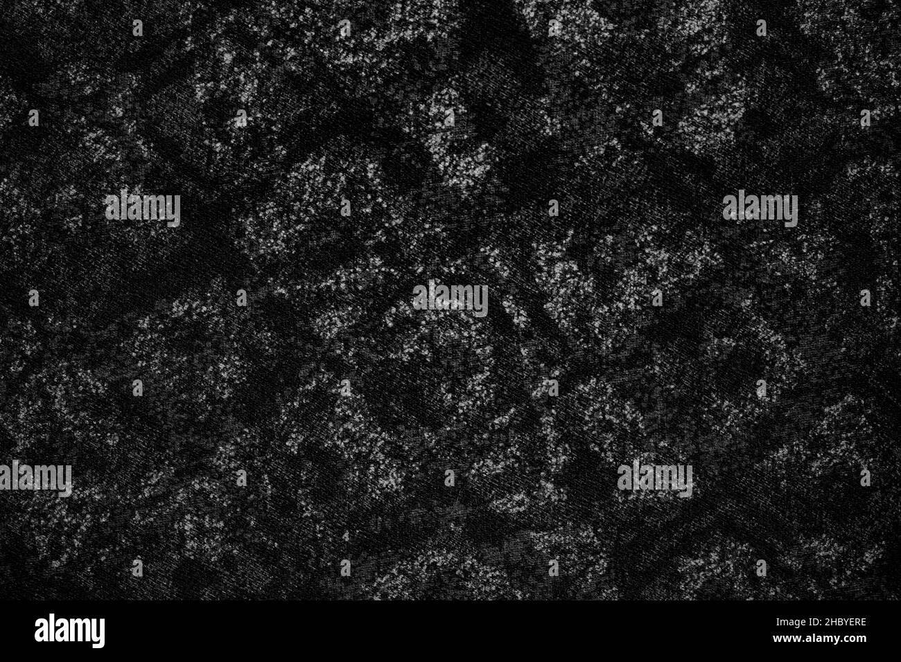 Black fabric background with white abstract pattern and texture Stock ...