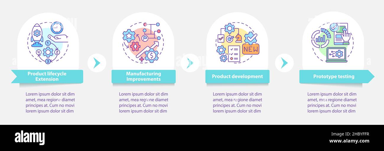 Digital twin tasks round infographic template Stock Vector