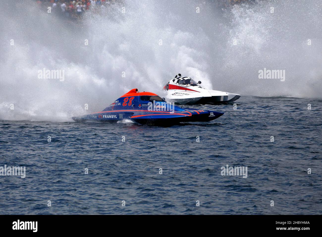Hydroplane racing on the Saint Lawrence River, Valleyfield, Quebec