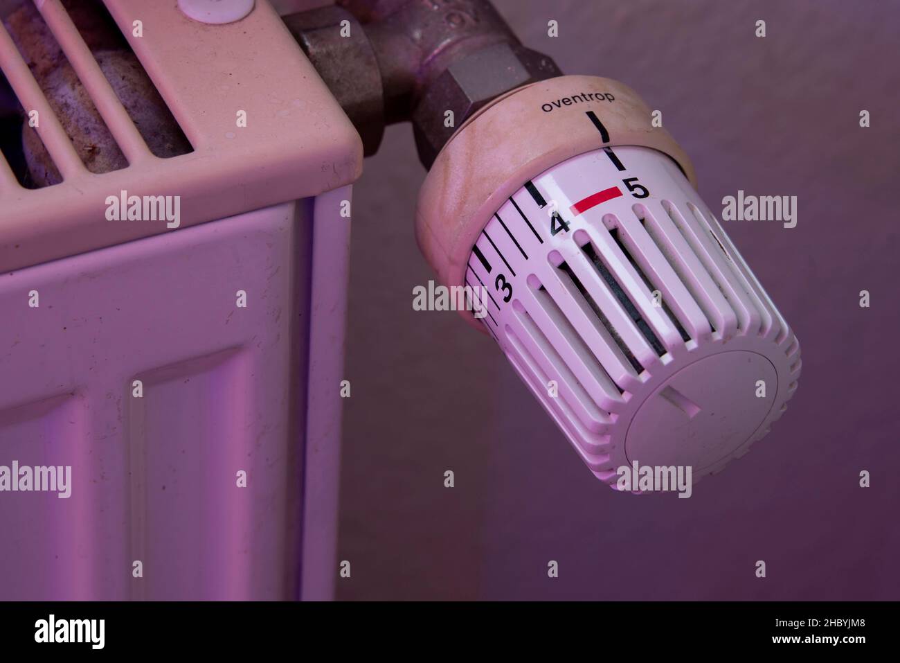 Radiator, radiator thermostat, Germany Stock Photo Alamy