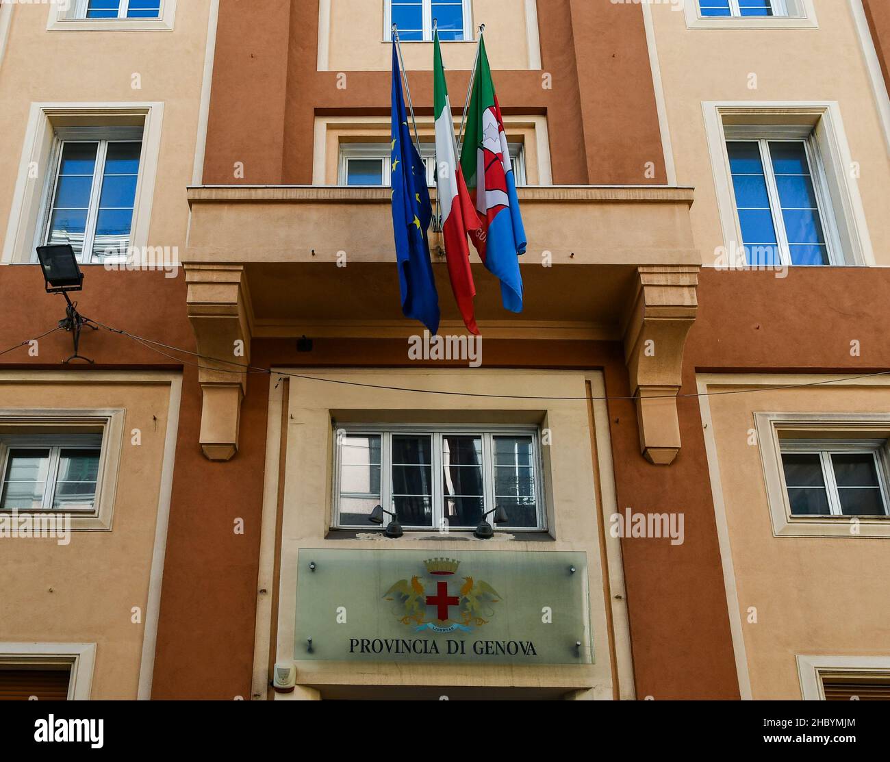 Façade of the palace that houses the offices of the Province of Genoa