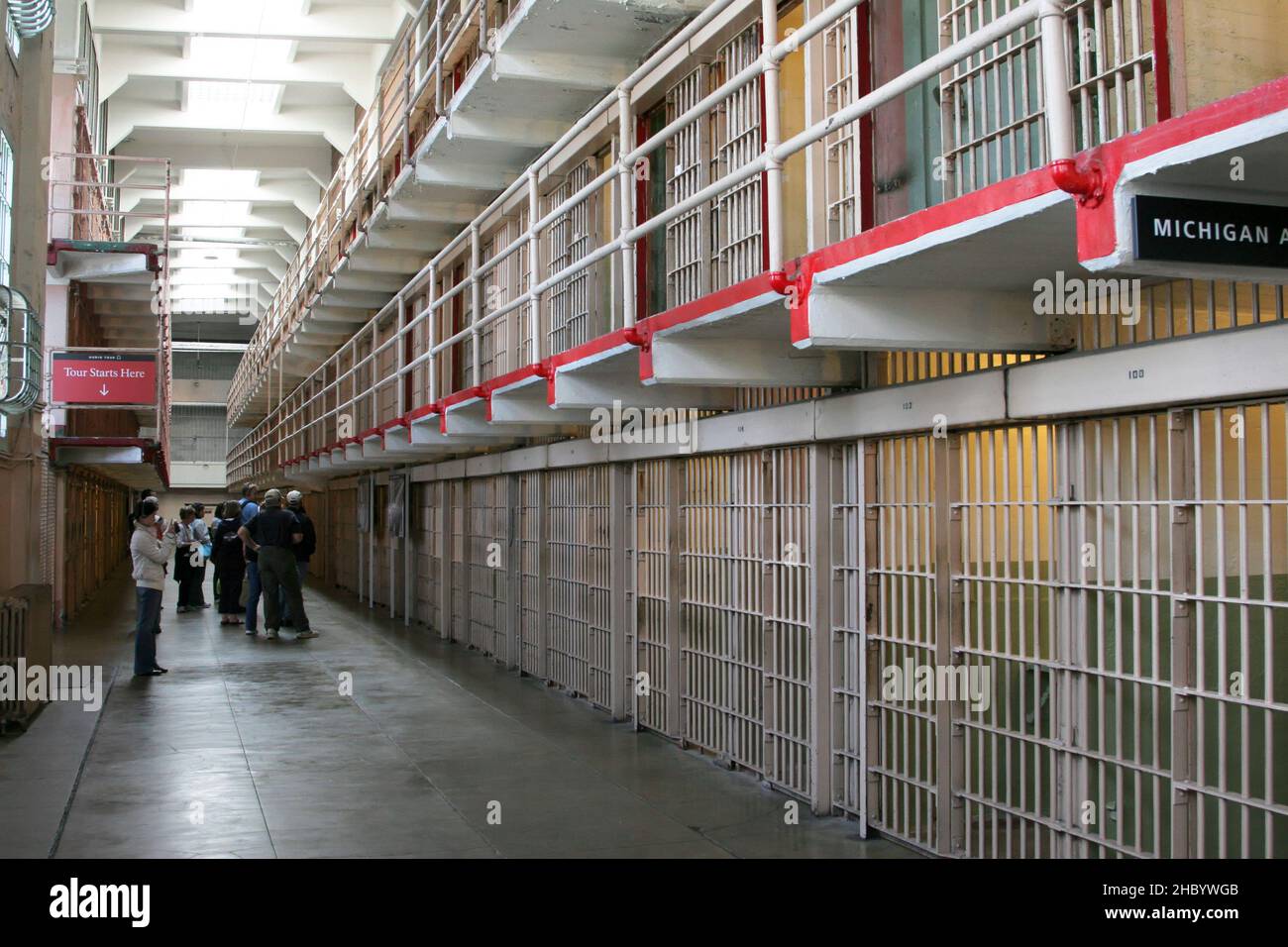 Prisons inside Alcatraz San Francisco California USA Stock Photo