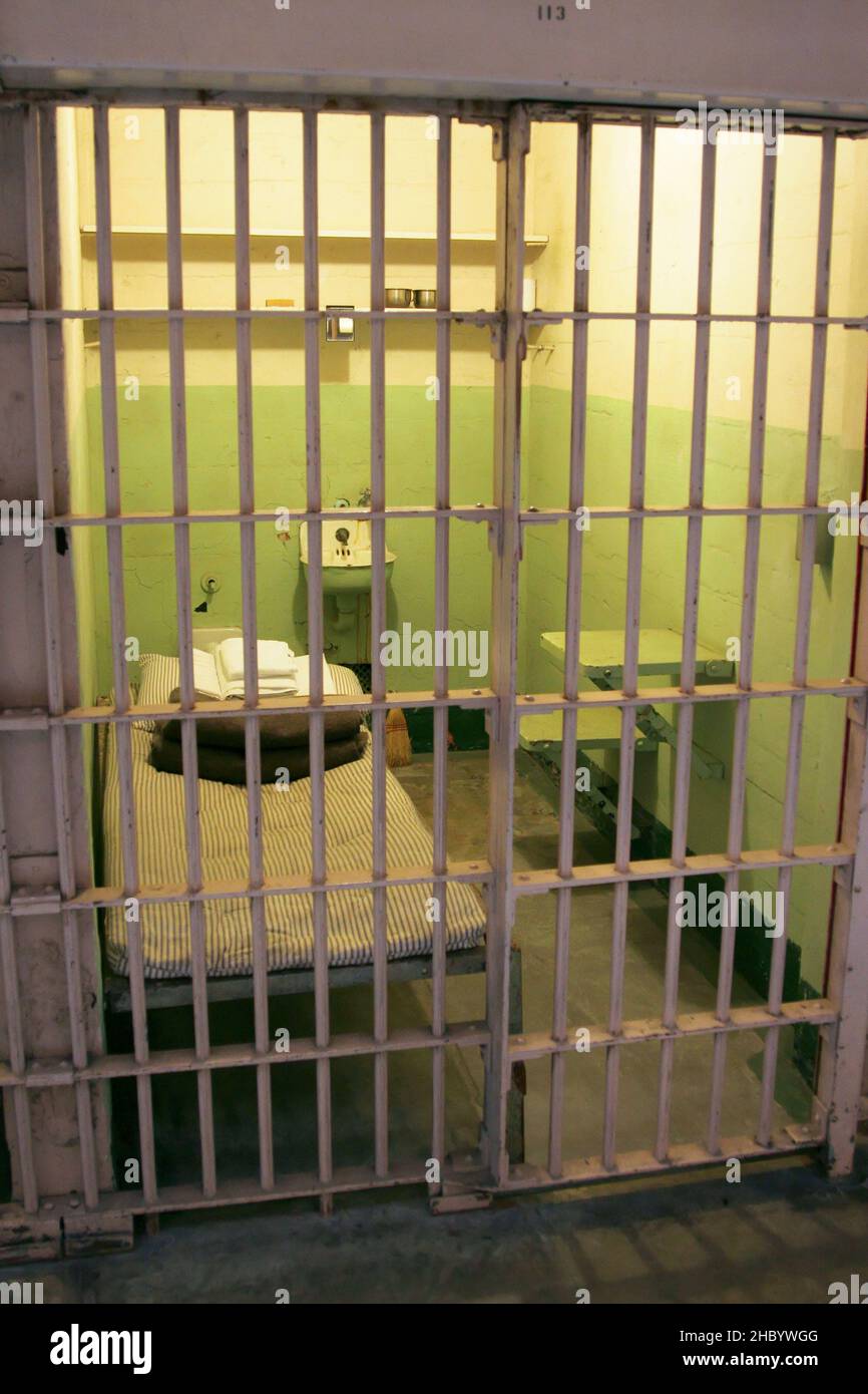 Prisons inside Alcatraz San Francisco California USA Stock Photo