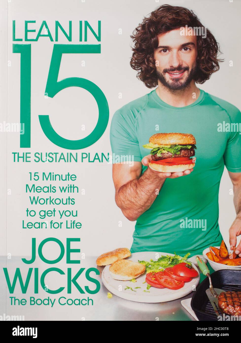 The cookery book and fitness book, Lean in 15 by Joe Wicks Stock Photo