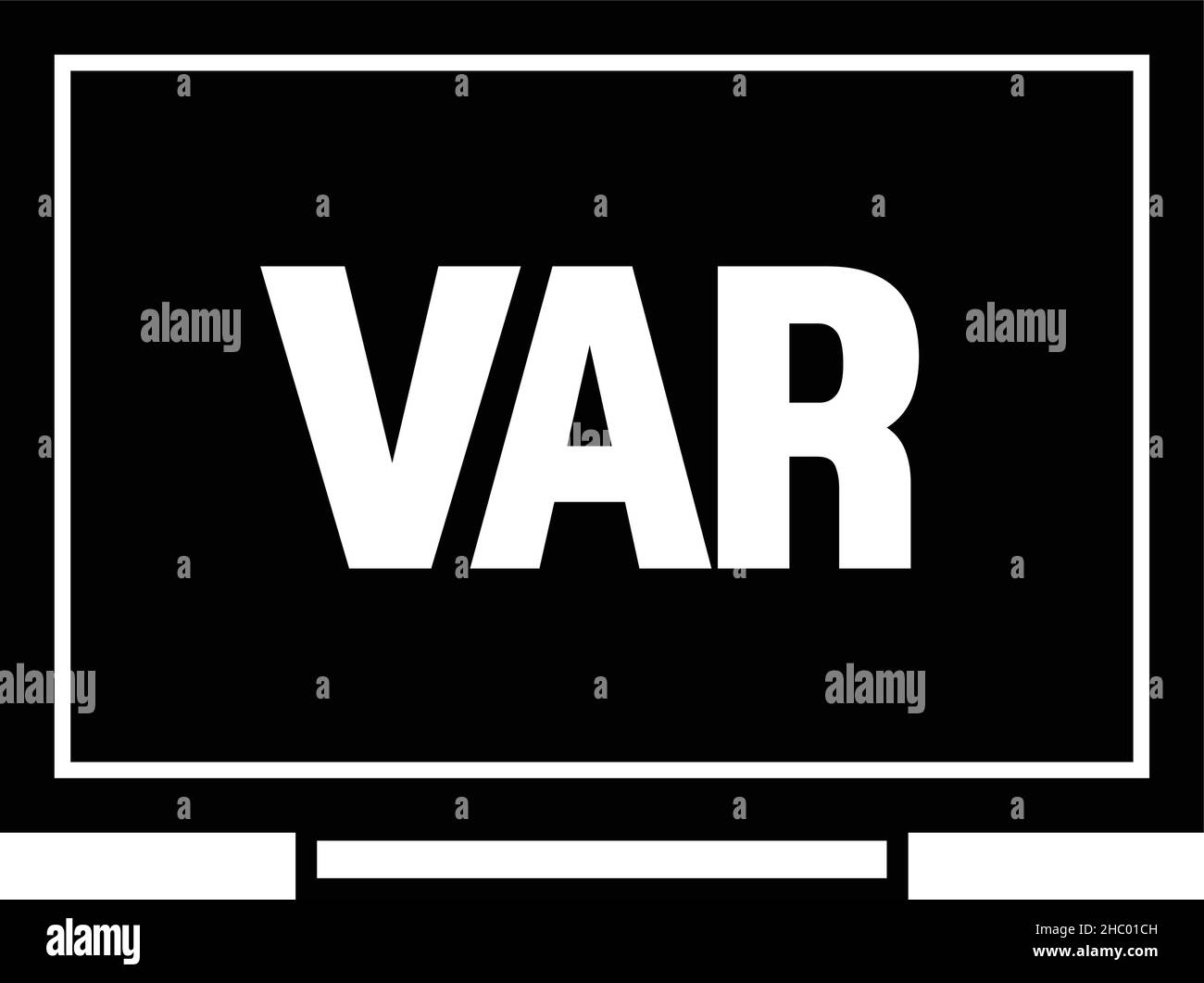 VAR Video Assistant Referee Icon VAR Logo For Soccer Or Football 