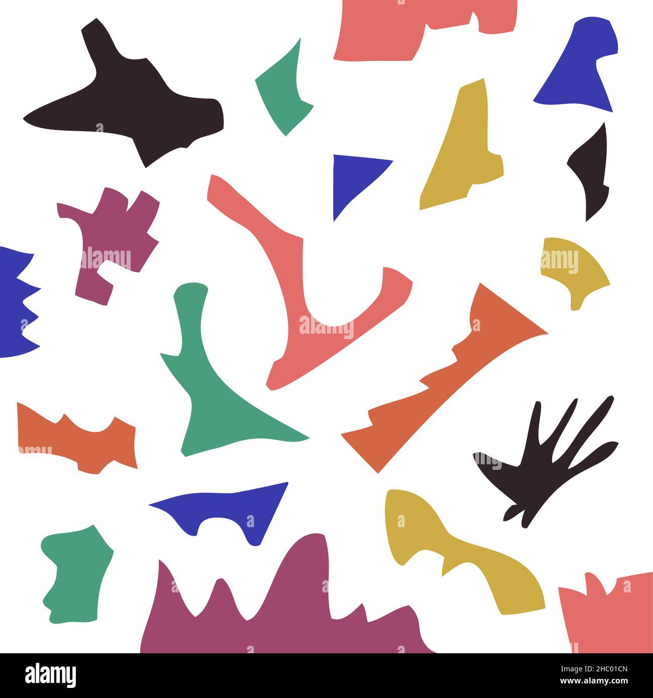 Modern abstract geometric shapes set for collages Stock Vector Image ...