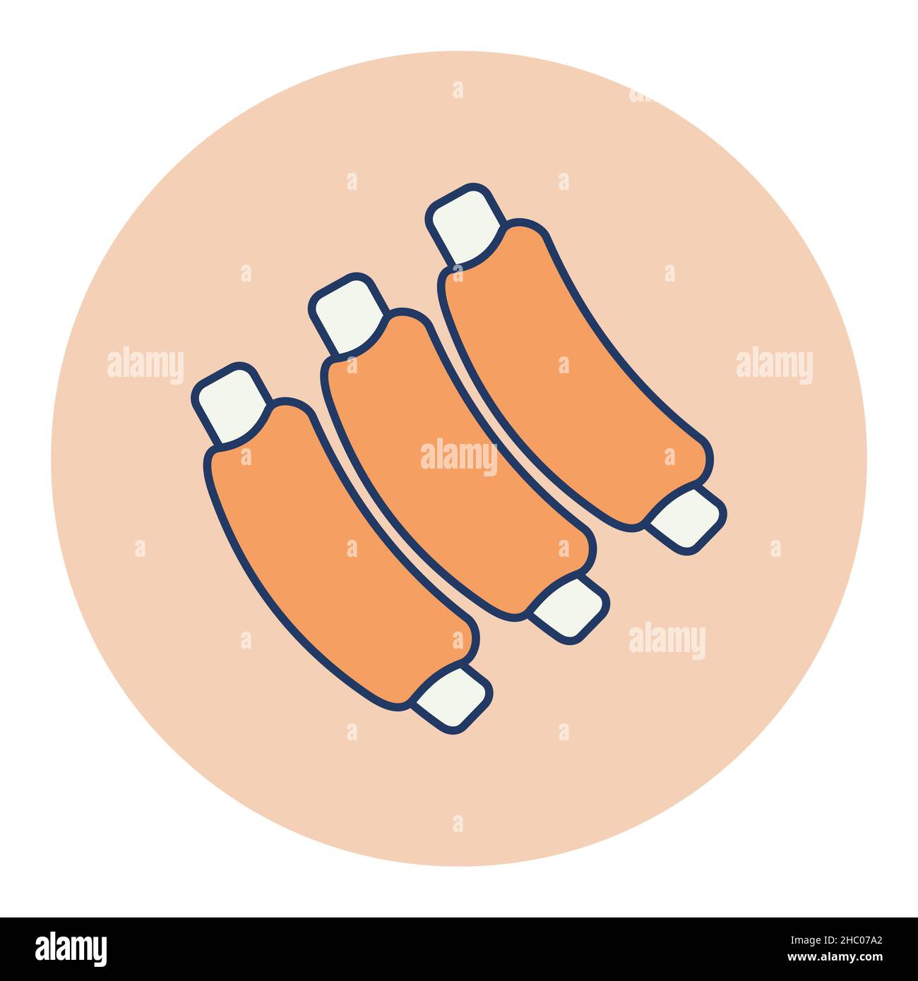Ribs food meat flat icon. Farm animal sign. Graph symbol for your web ...
