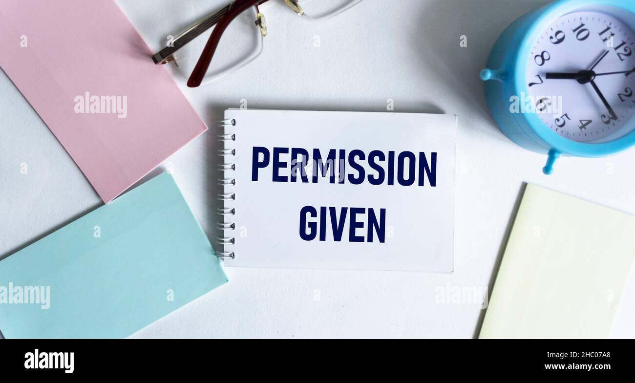 text PERMISSION GIVEN. Text mark indicating copyright. Exclusive and