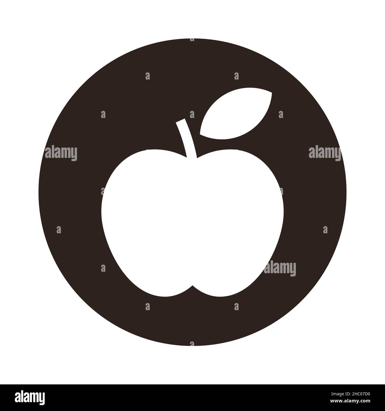 Apple icon isolated on white background Stock Photo - Alamy