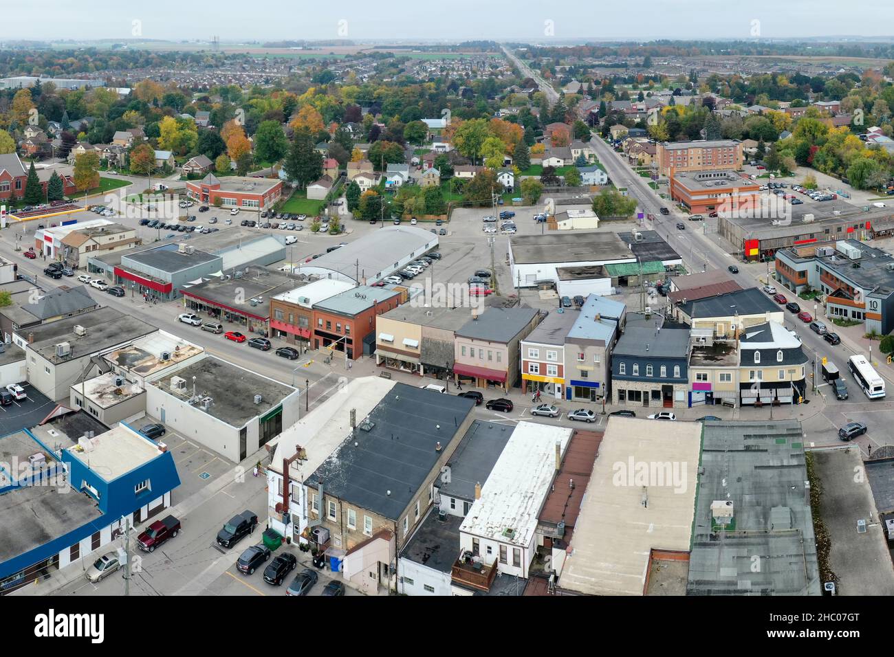 An aerial view of Elmira, Ontario, Canada Stock Photo Alamy