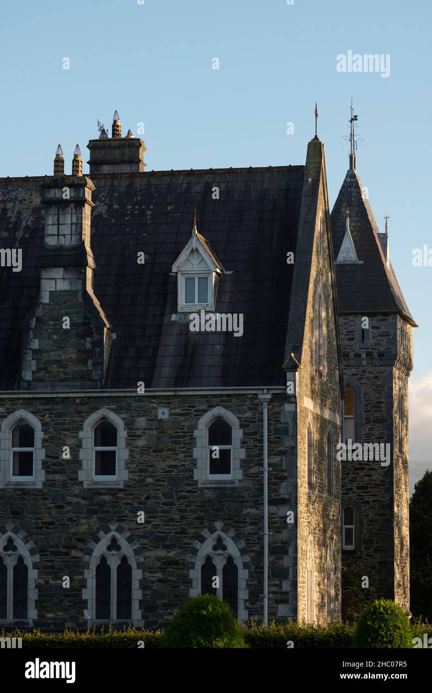 Gothic building of the St. Mary's Roman Catholic Diocesan presbytery or clergy house in Killarney County Kerry Ireland Stock Photo