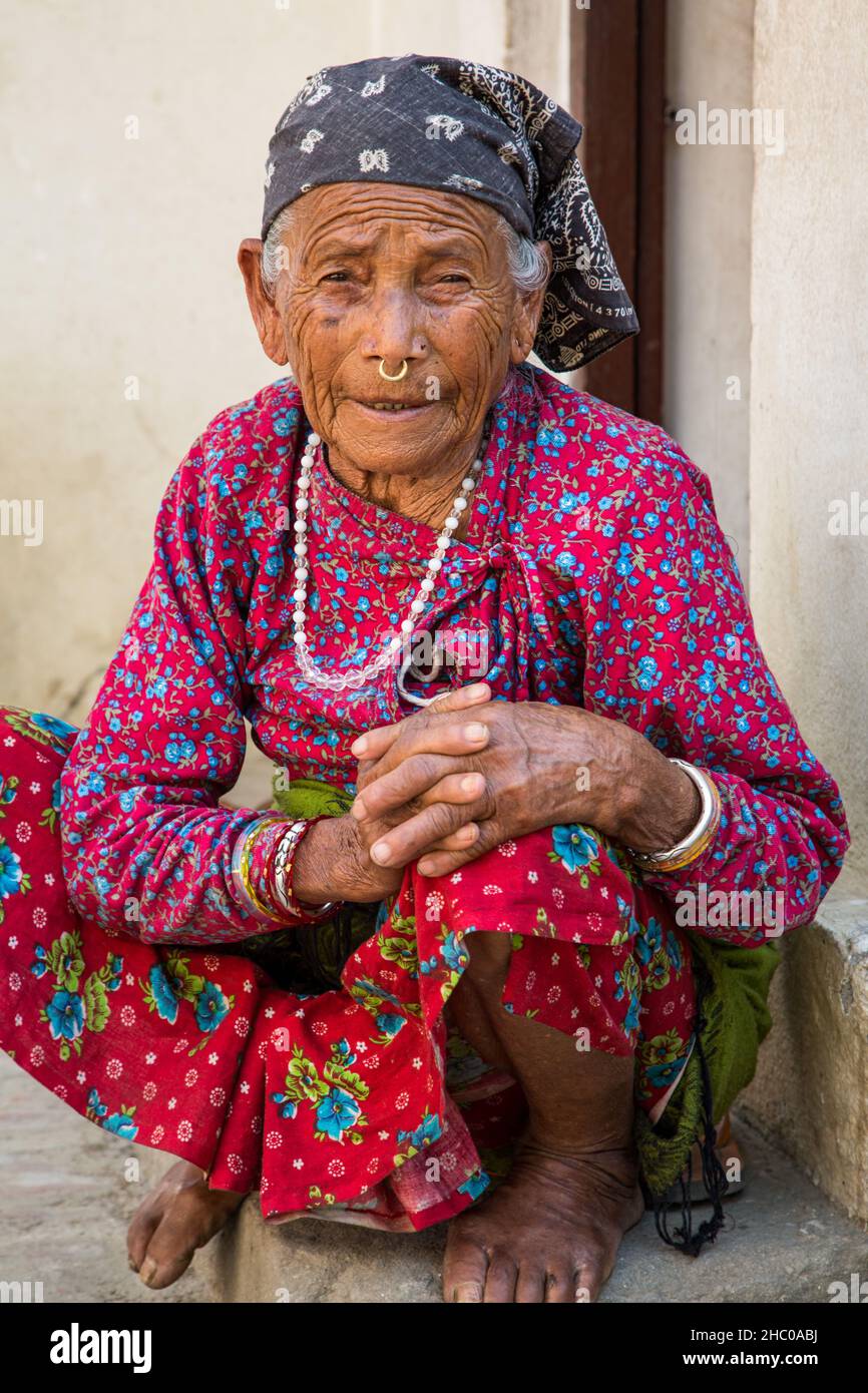 Nepali woman traditional dress nepal people nepal woman hires stock