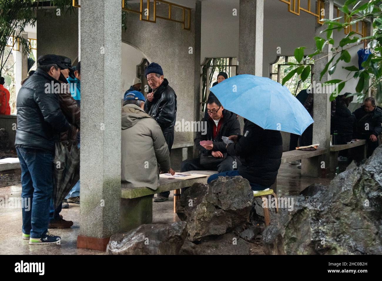 China, Shanghai. The Chinese play Xiangqi Chinese Chess one of the most