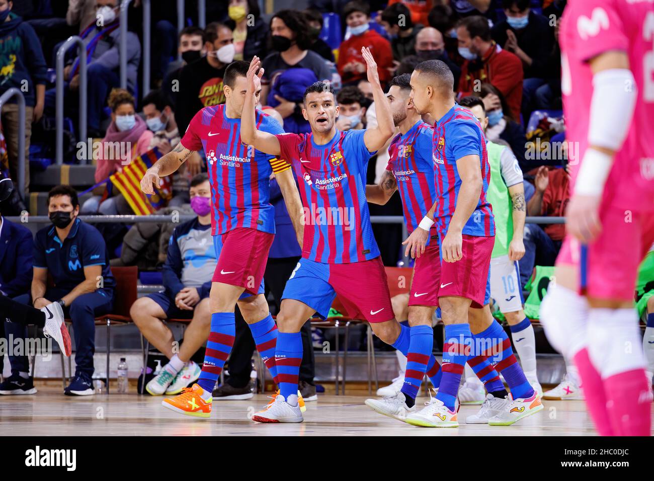 BARCELONA - DEC 8: Marcenio celebrates after scoring a goal at the Primera  Division LNFS match between FC Barcelona Futsal and Movistar Inter at the P  Stock Photo - Alamy