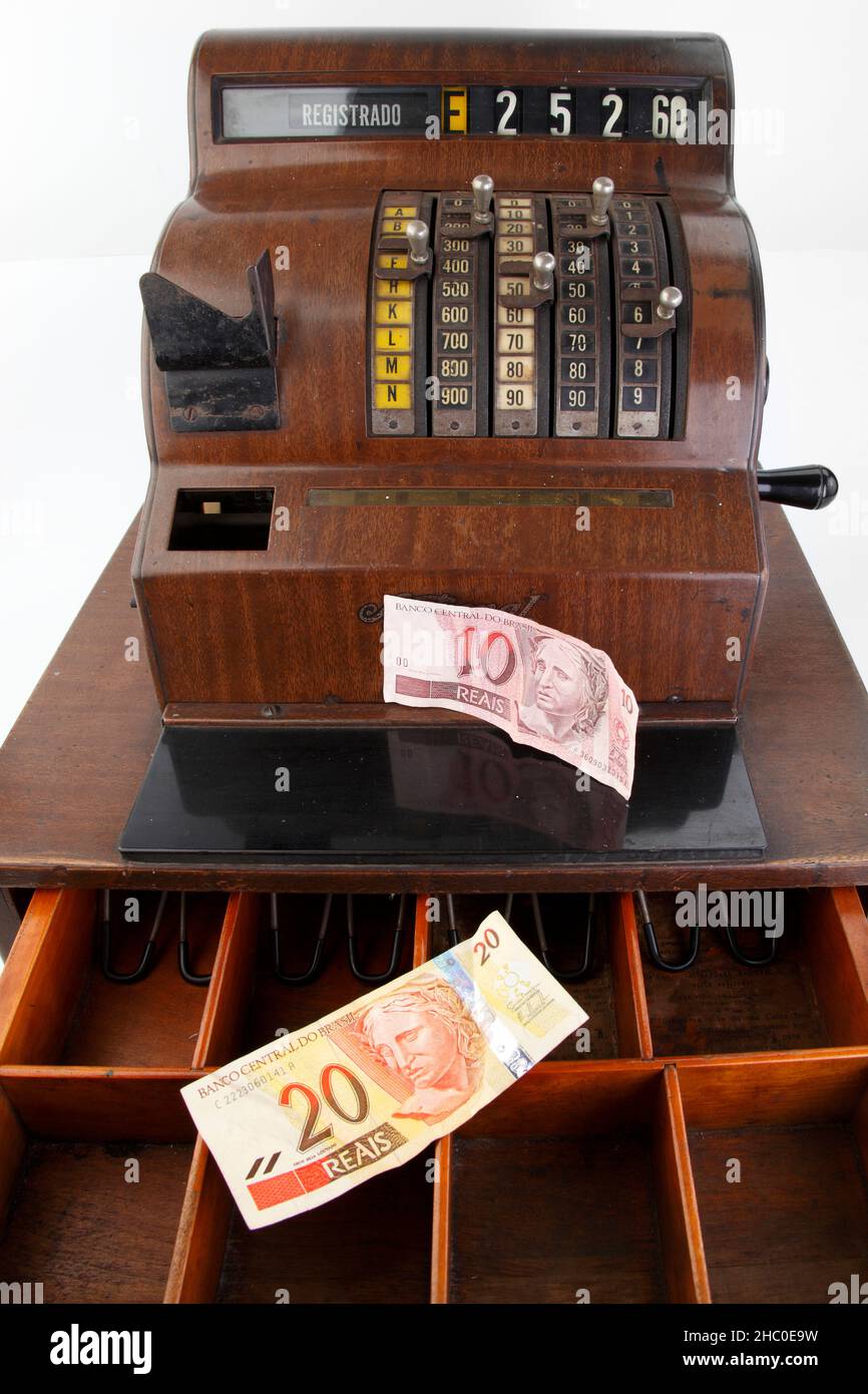 old cash register Stock Photo Alamy