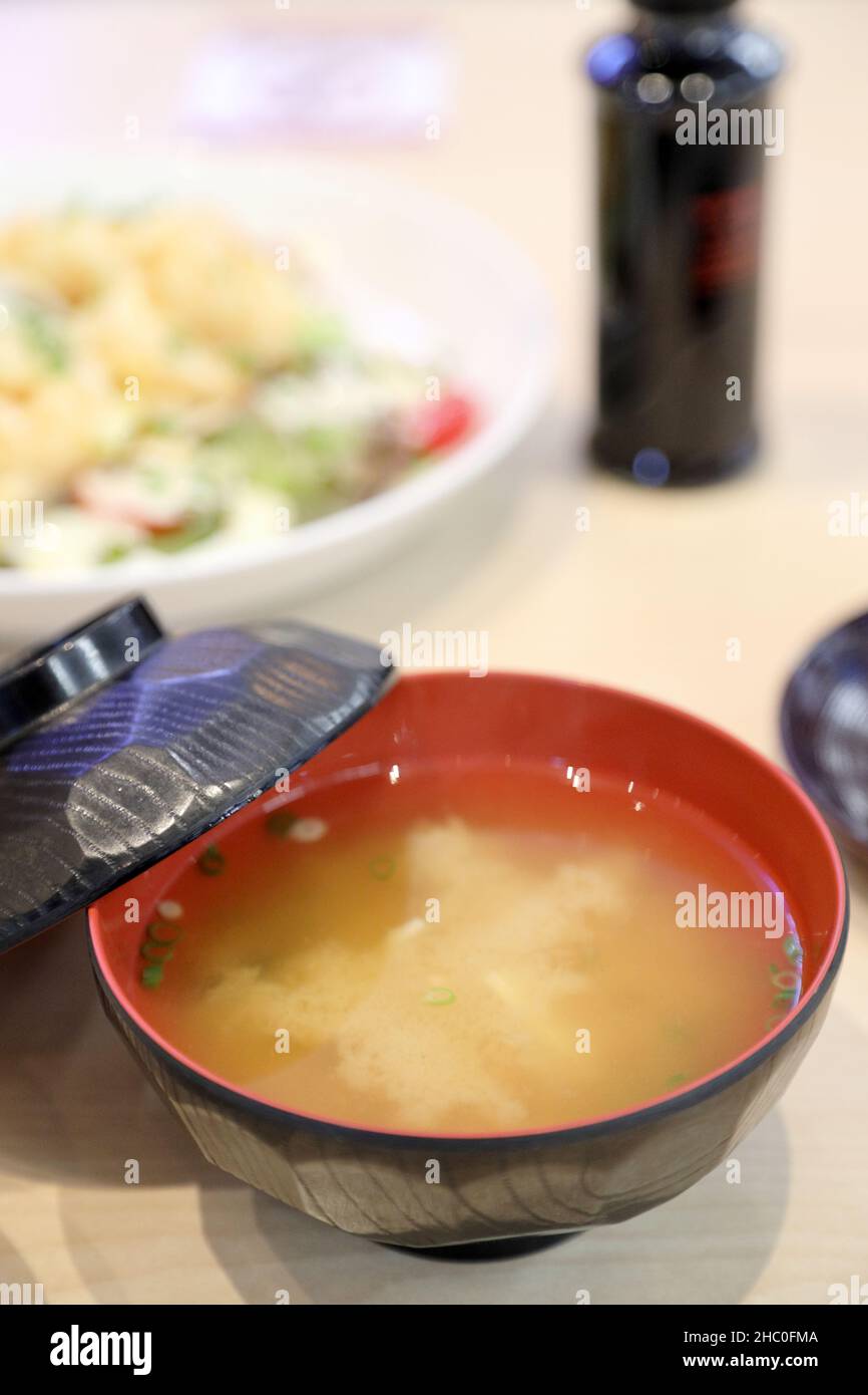 The Japanese soup mixed with tofu and soybean Stock Photo Alamy