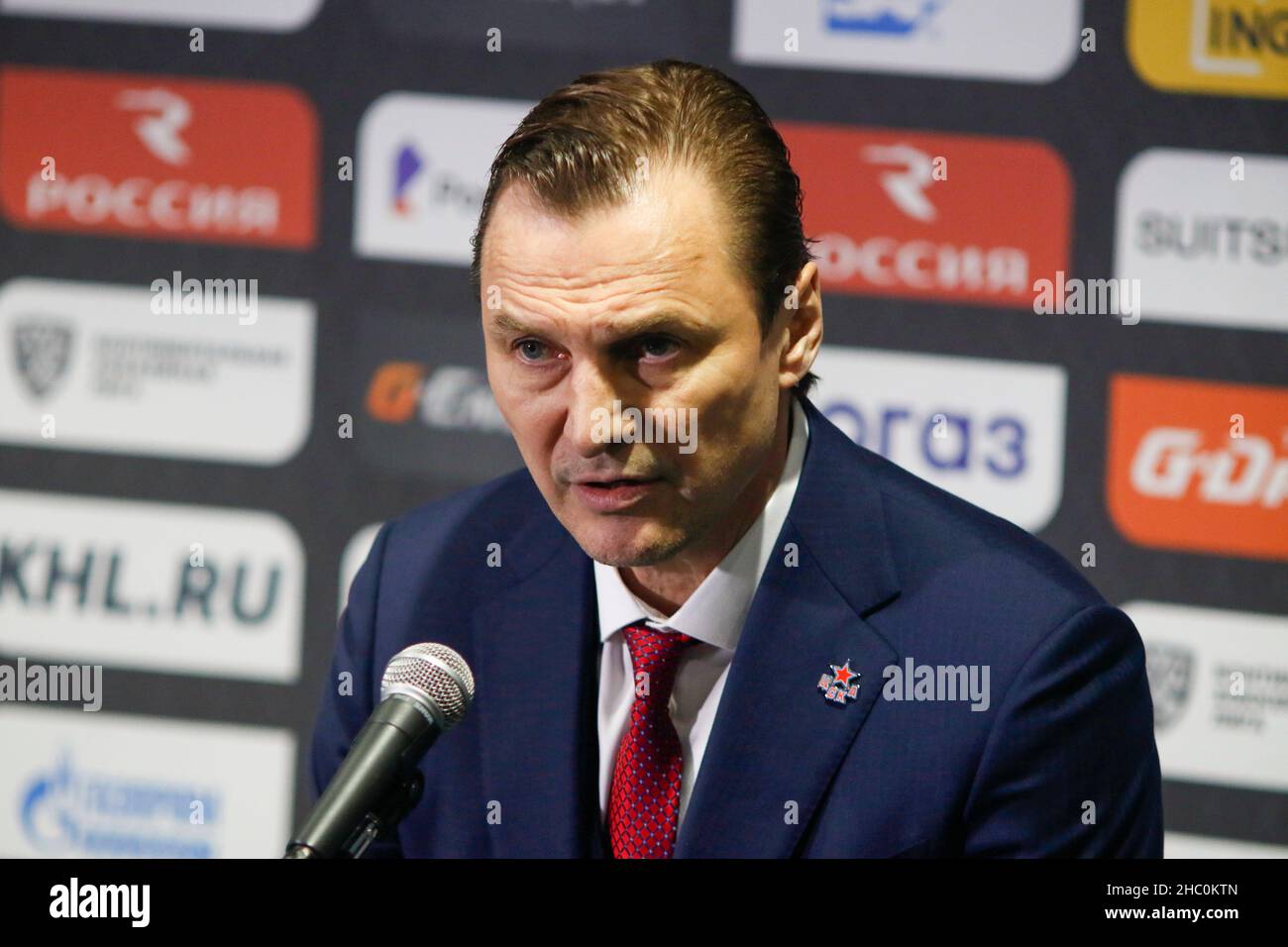 RUSSIA, MOSCOW - FEBRUARY 12, 2023: CSKA s head coach Sergei