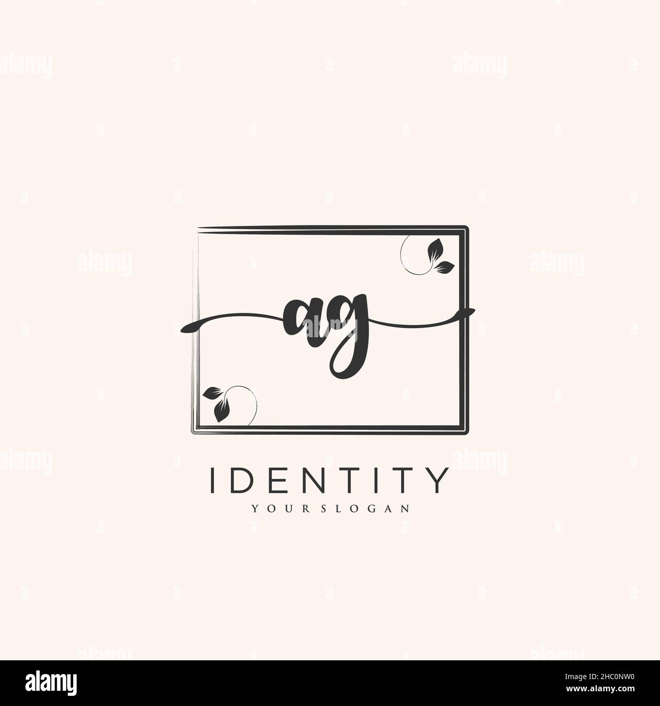 AG Handwriting logo vector art of initial signature, wedding, fashion ...