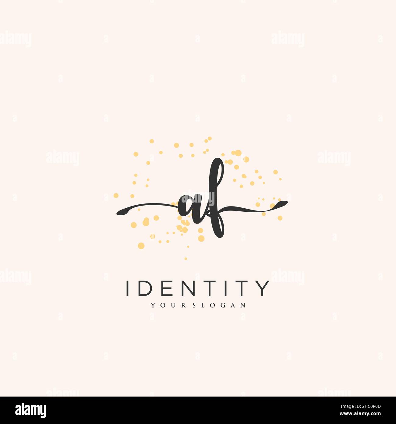 AF Handwriting logo vector art of initial signature, wedding, fashion ...