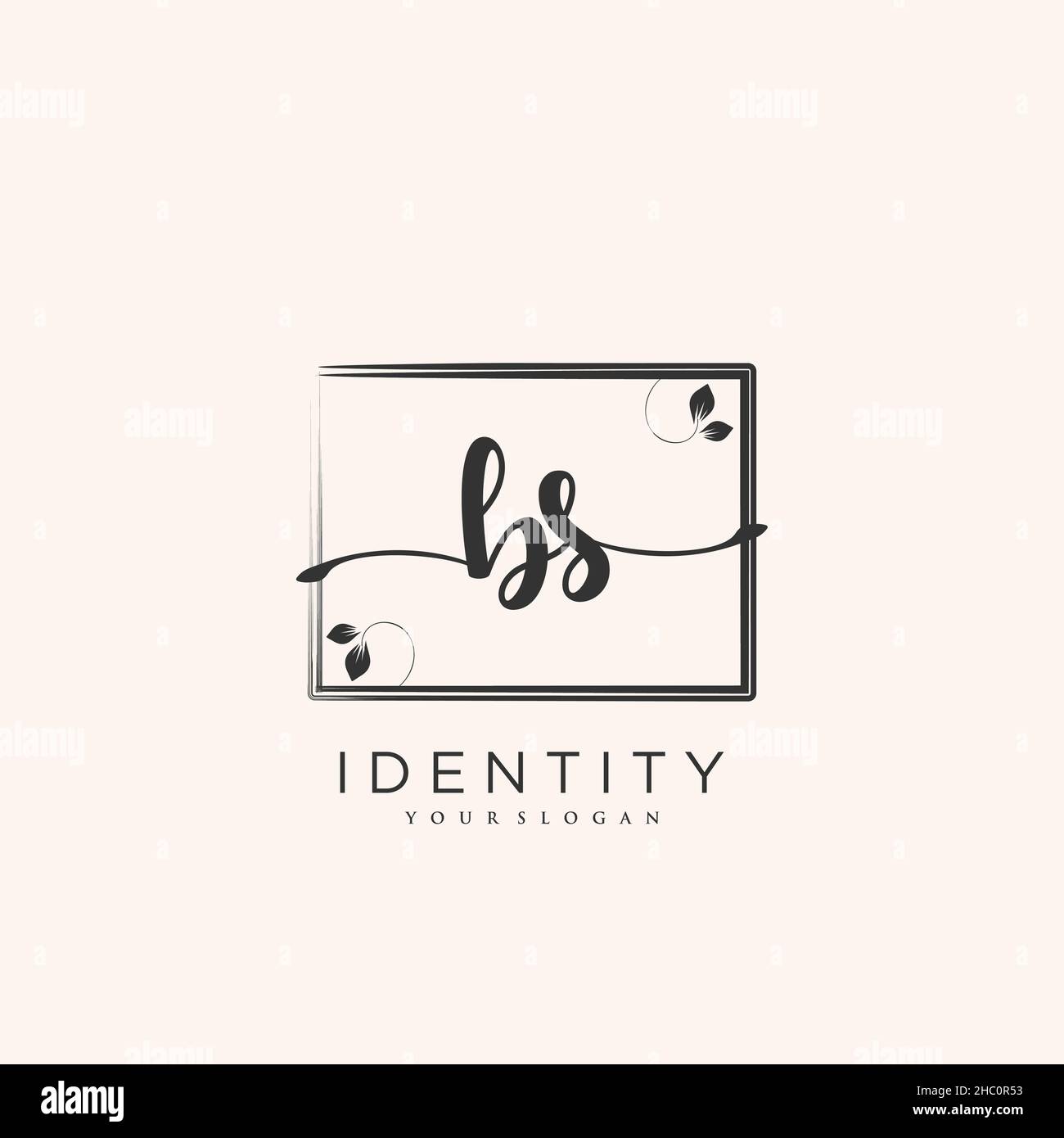 BS Handwriting logo vector art of initial signature, wedding, fashion, jewerly, boutique, floral and botanical with creative template for any company Stock Vector