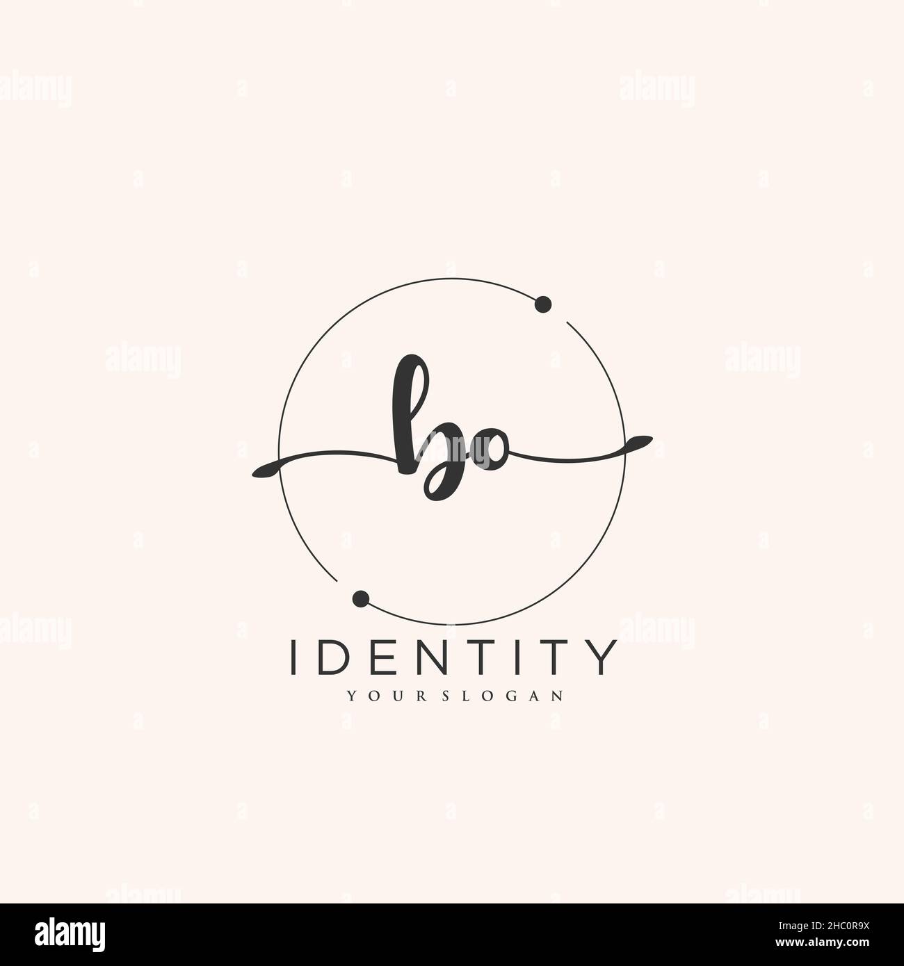 BO Handwriting logo vector art of initial signature, wedding, fashion ...