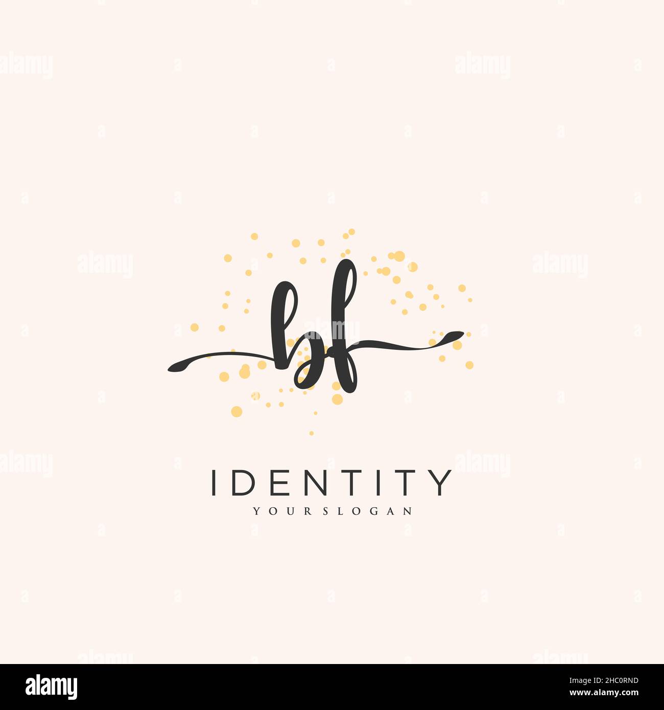 BF Handwriting logo vector art of initial signature, wedding, fashion ...