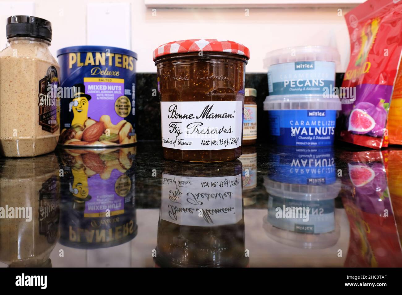 Confiture / French fruits jam Bonne Maman in a grocery store Stock Photo -  Alamy