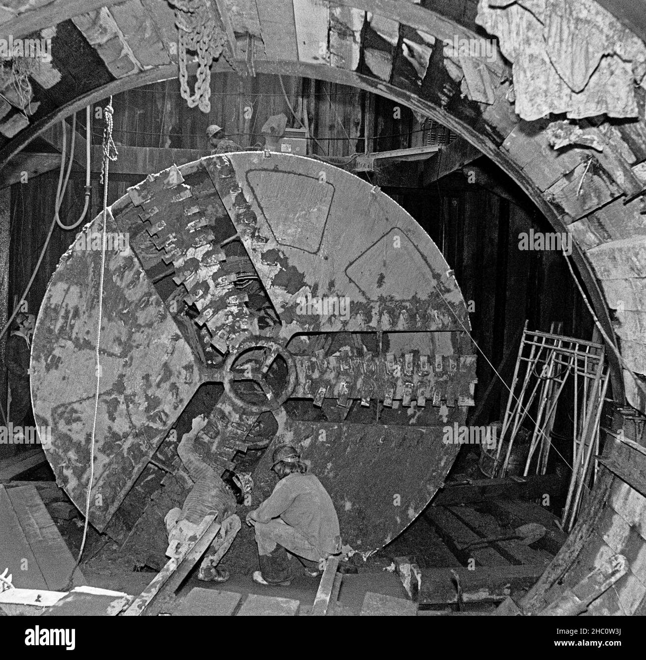 Tunnel boring machine mole Black and White Stock Photos & Images - Alamy