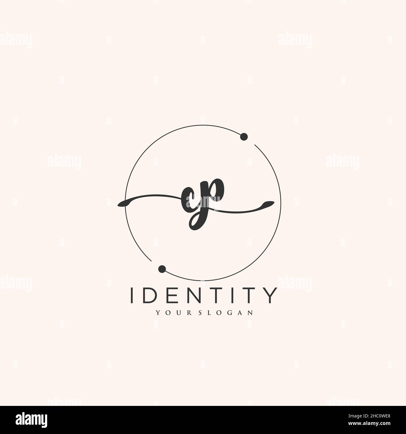 CP Handwriting logo vector art of initial signature, wedding, fashion ...