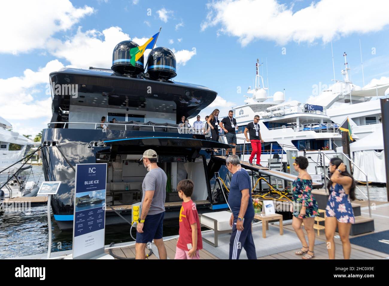 62nd annual Fort Lauderdale International Boat Show. Smaller deck boats