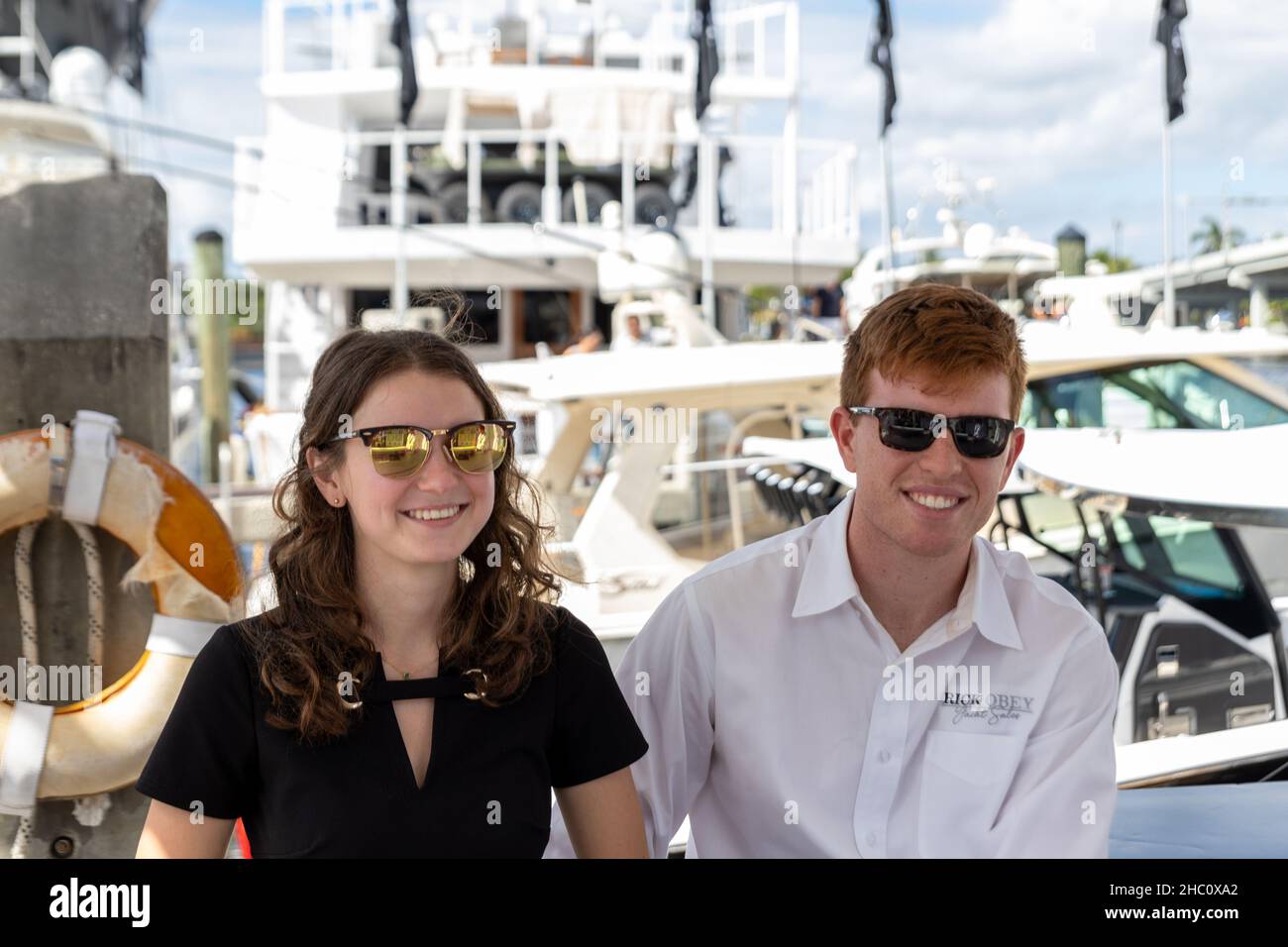 62nd annual Fort Lauderdale International Boat Show. Smaller deck boats