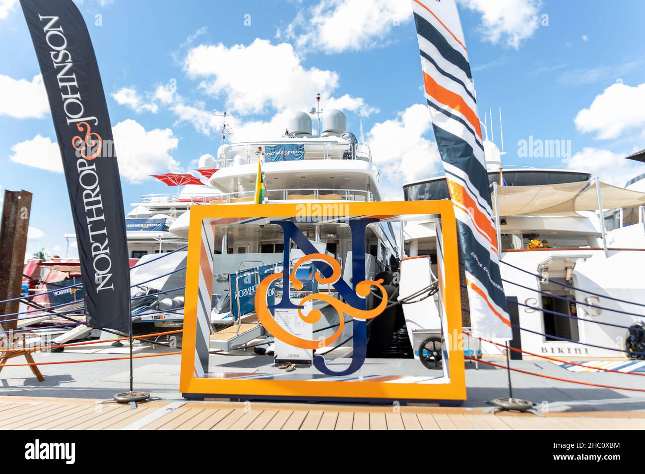 62nd annual Fort Lauderdale International Boat Show. Smaller deck boats