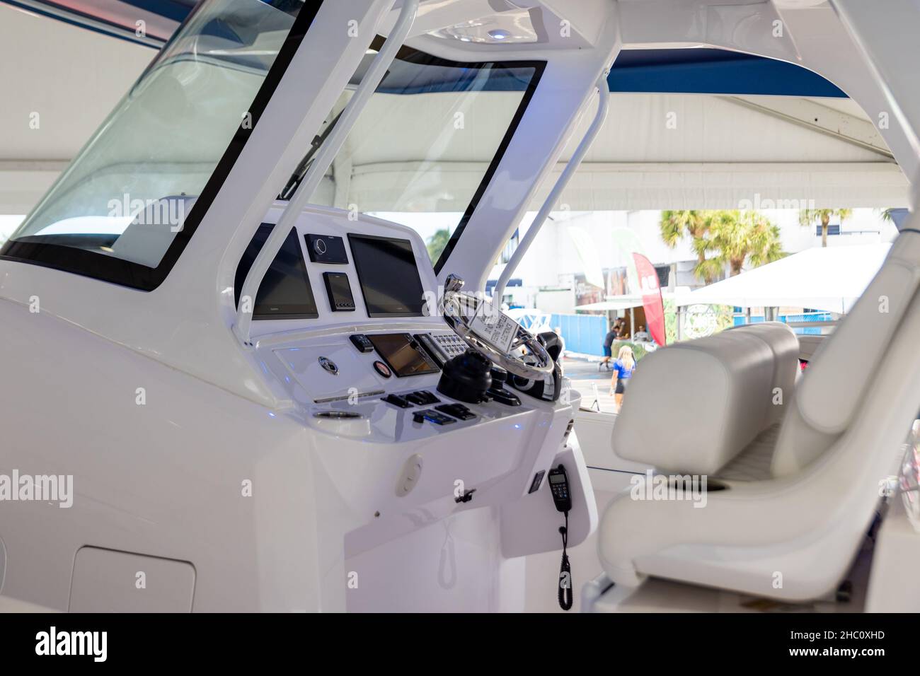 62nd annual Fort Lauderdale International Boat Show. Smaller deck boats, Cuddy cabin boats