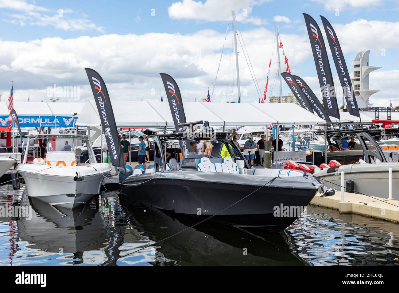 62nd annual Fort Lauderdale International Boat Show. Smaller deck boats