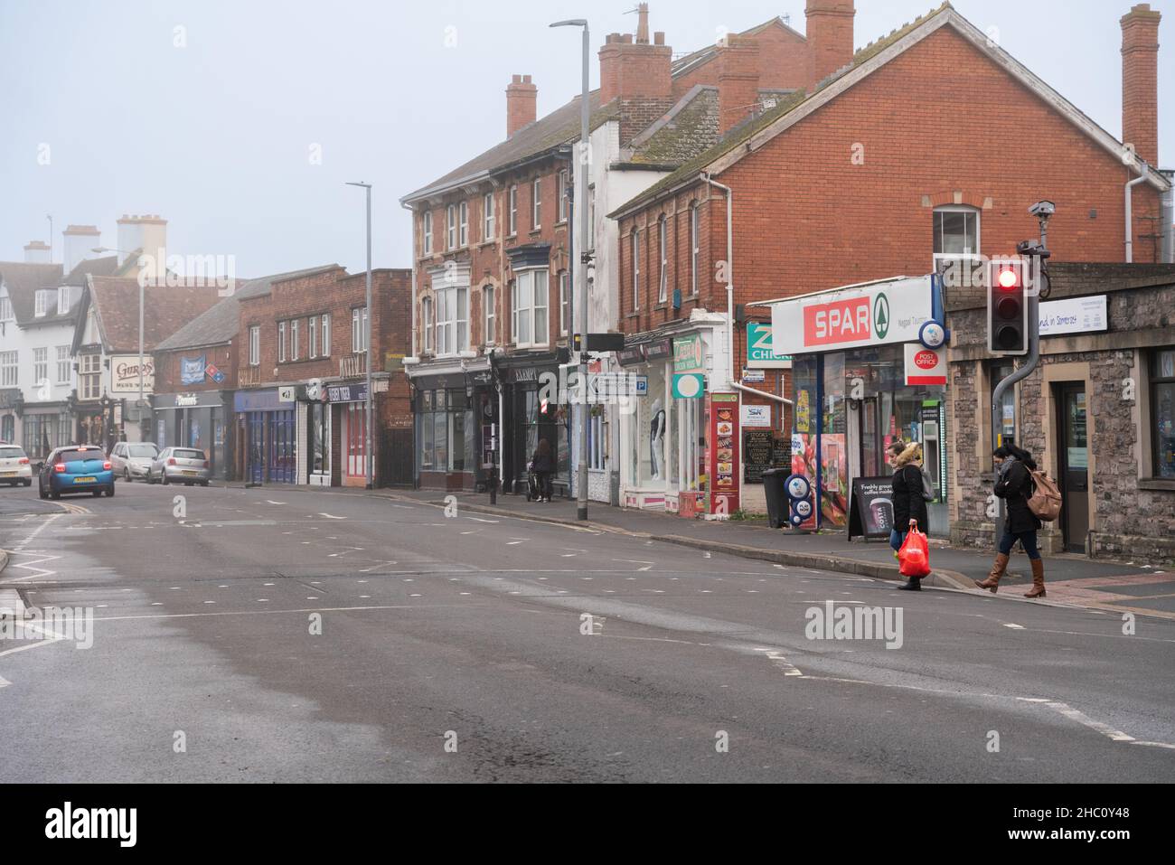 Shops along Station Road, Taunton, England Stock Photo Alamy