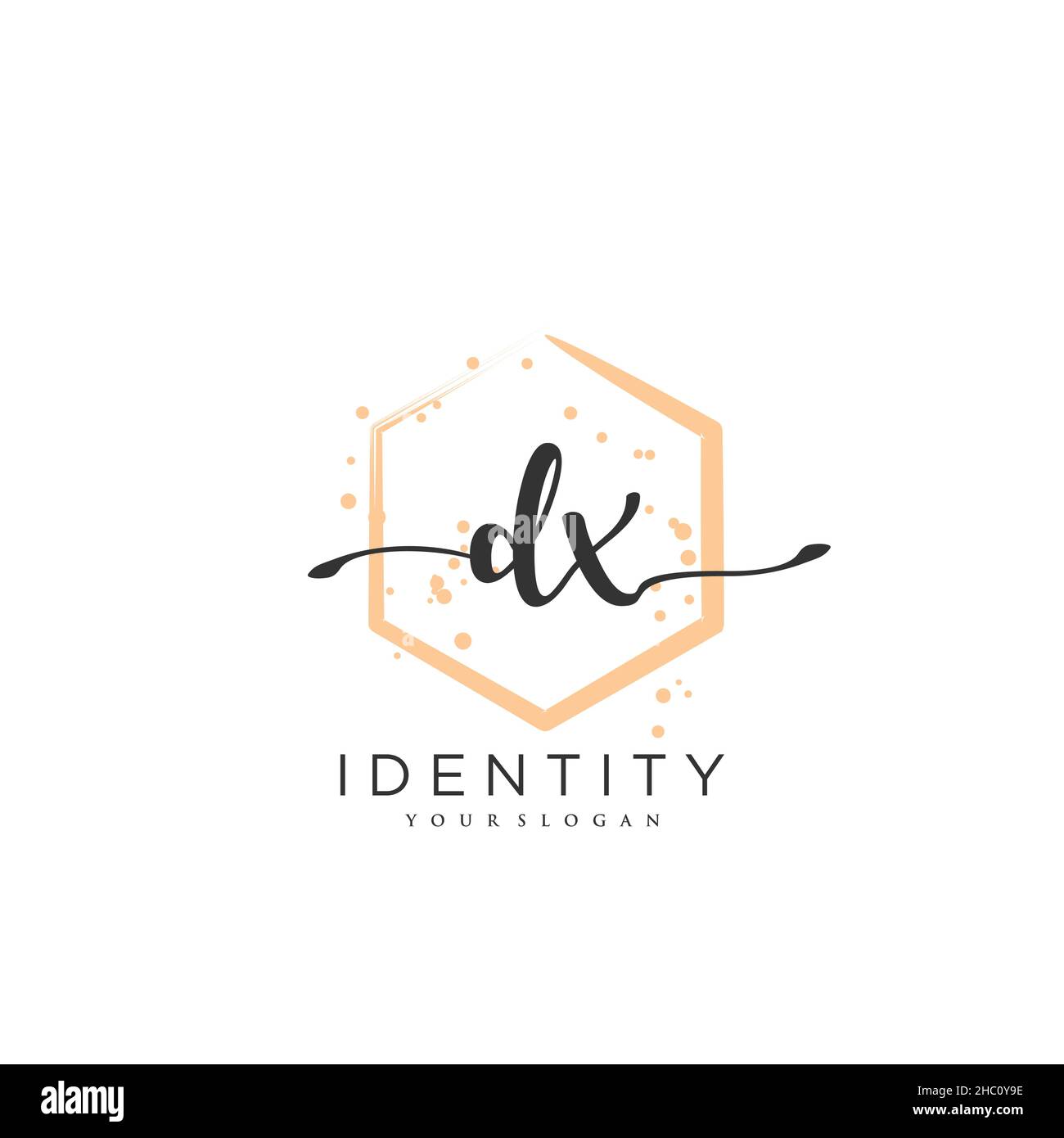 DX Handwriting logo vector art of initial signature, wedding, fashion ...