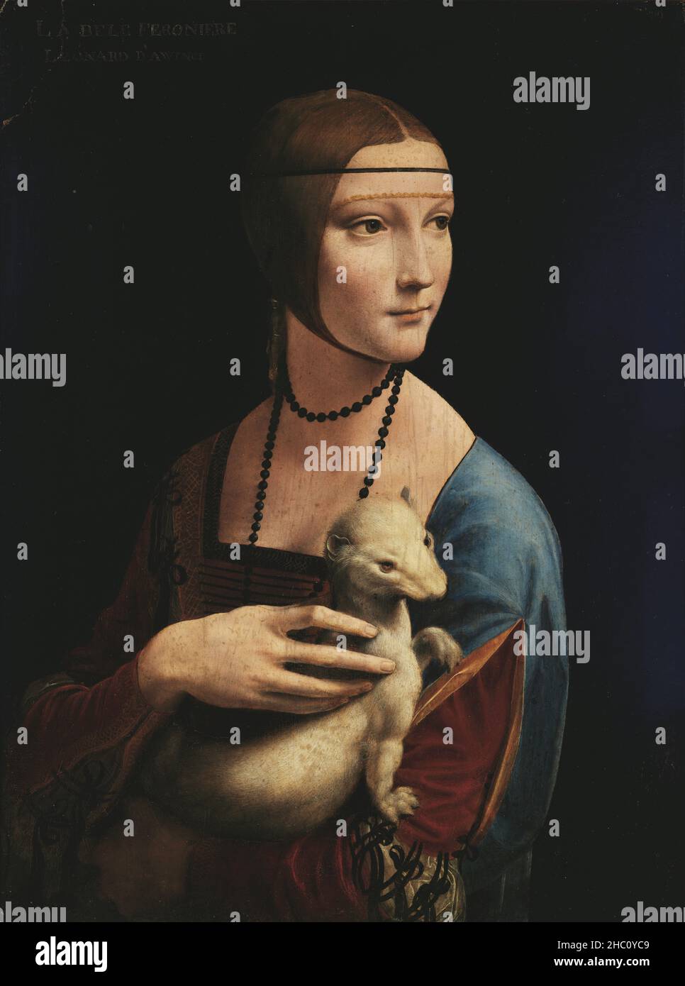 Lady with an Ermine by Leonardo Da Vinci Stock Photo