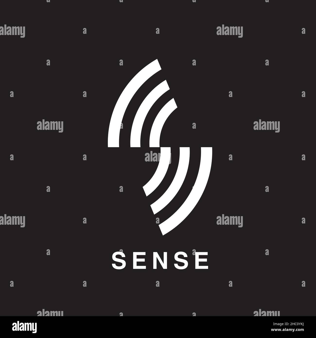 S logo. letter based sonar design Stock Vector