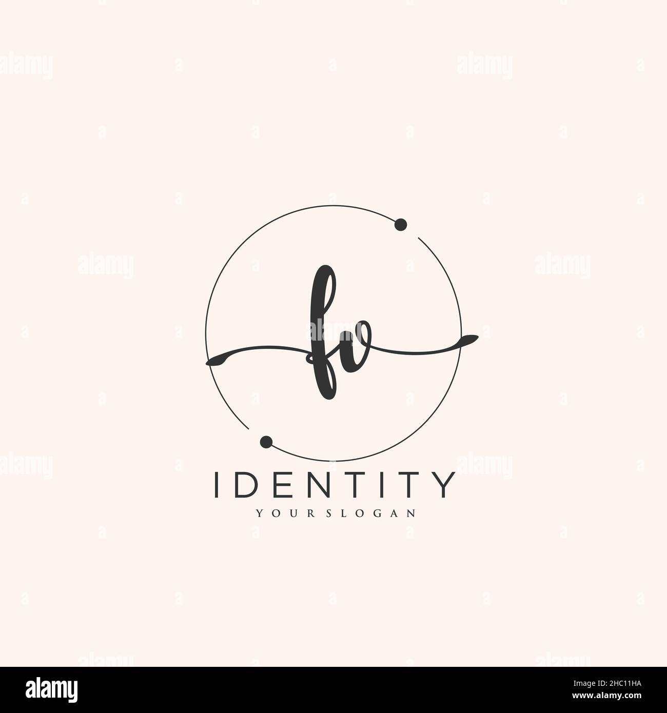 FV Handwriting logo vector art of initial signature, wedding, fashion ...