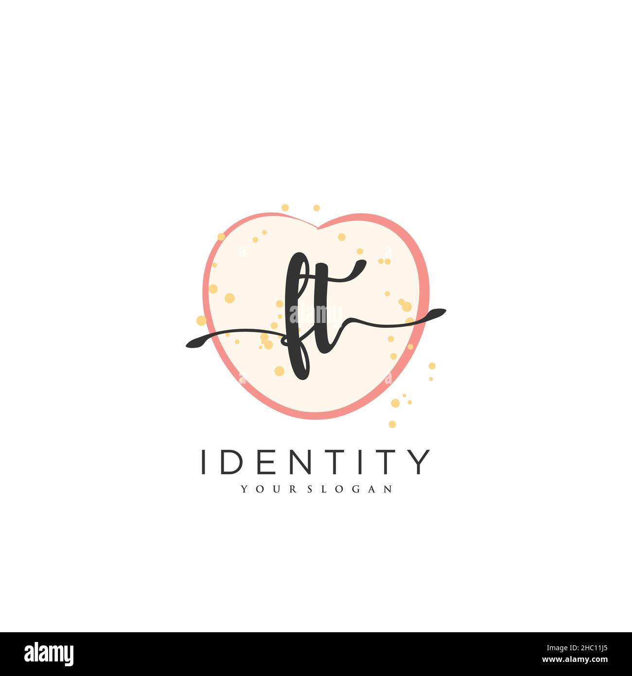 FT Handwriting logo vector art of initial signature, wedding, fashion ...