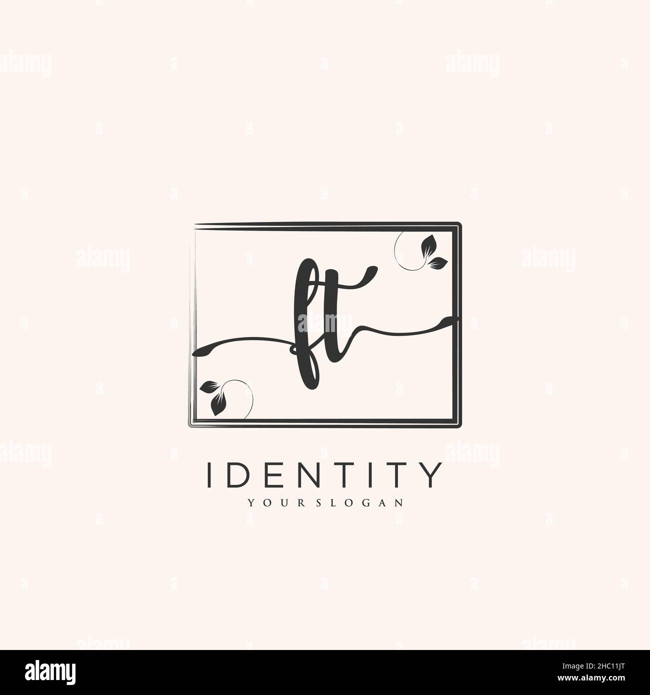 FT Handwriting logo vector art of initial signature, wedding, fashion ...