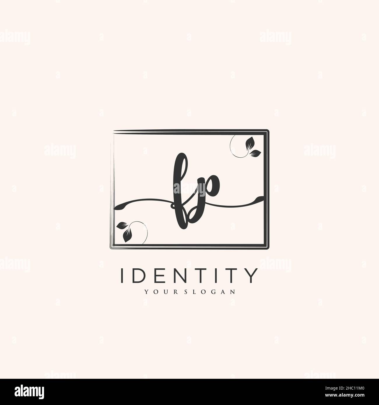 FP Handwriting logo vector art of initial signature, wedding, fashion ...