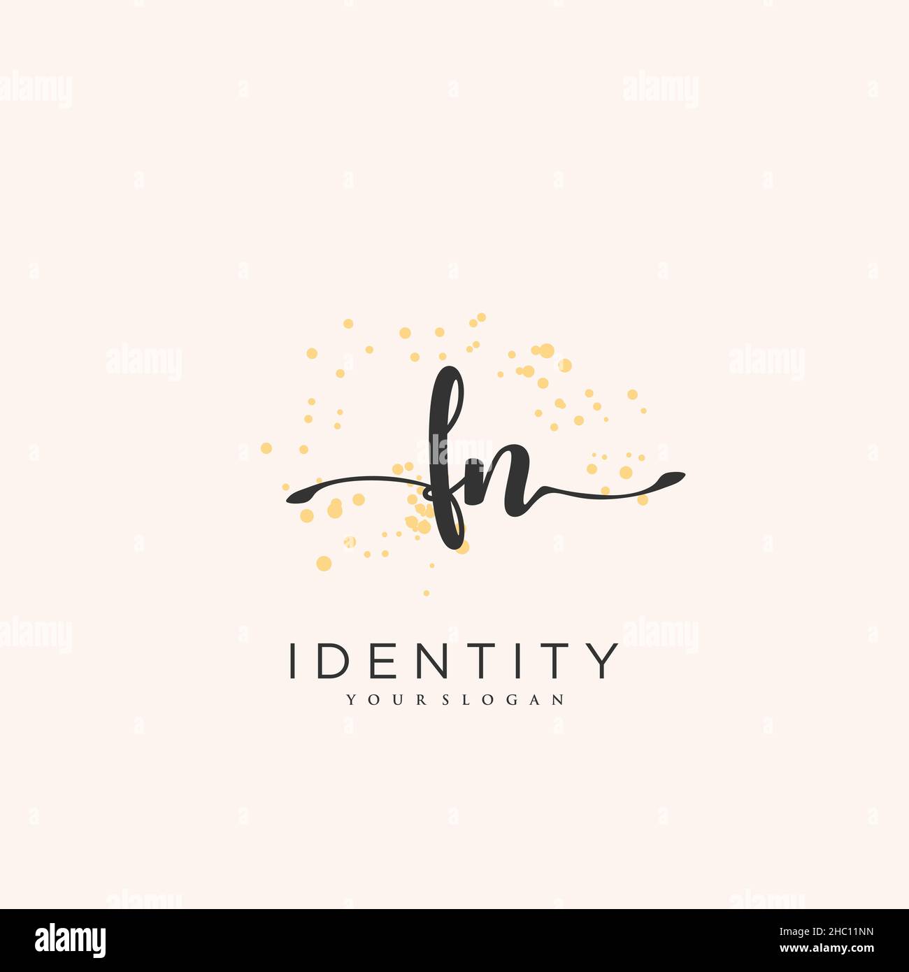 FN Handwriting logo vector art of initial signature, wedding, fashion ...