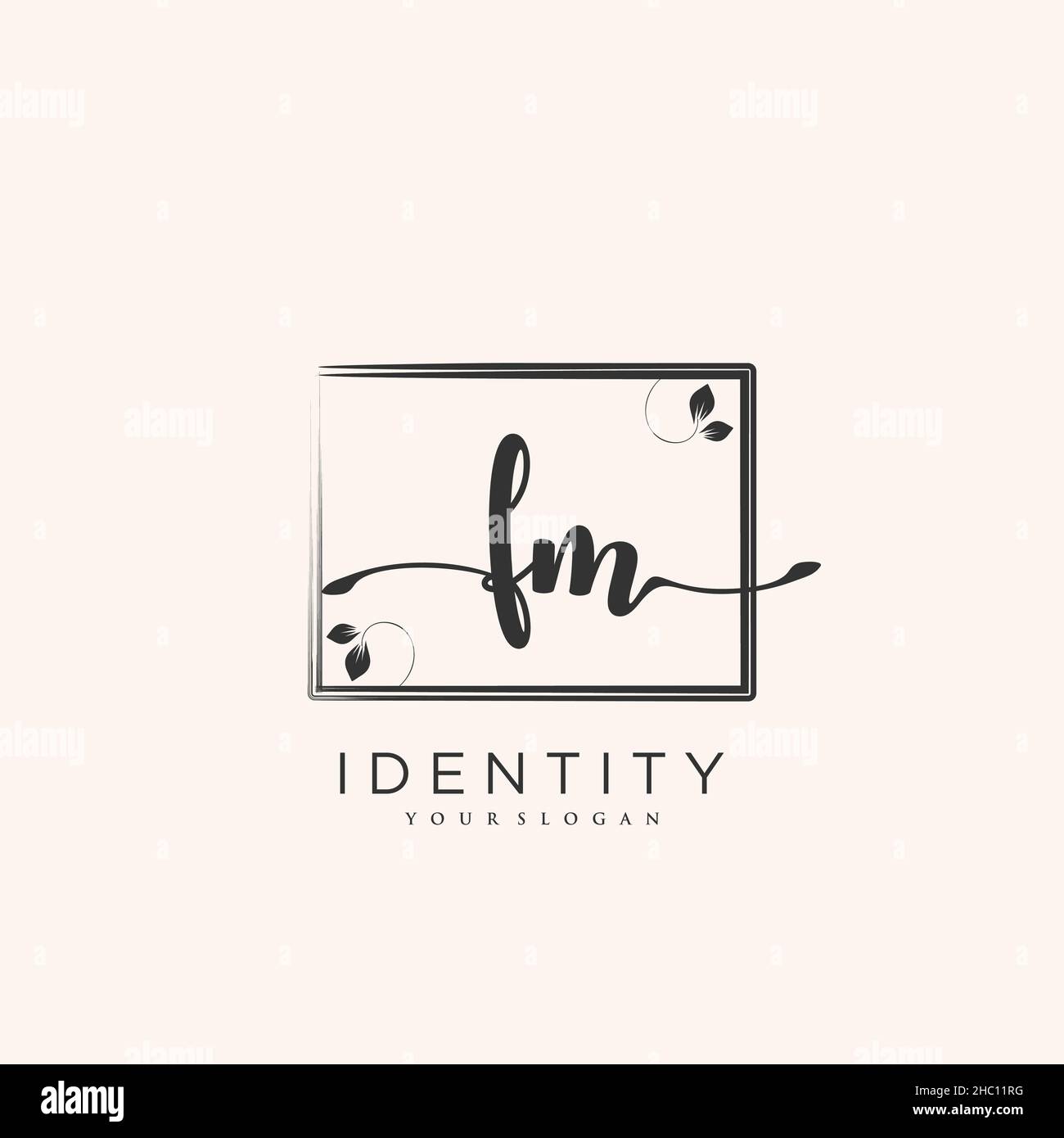 FM Handwriting logo vector art of initial signature, wedding, fashion ...