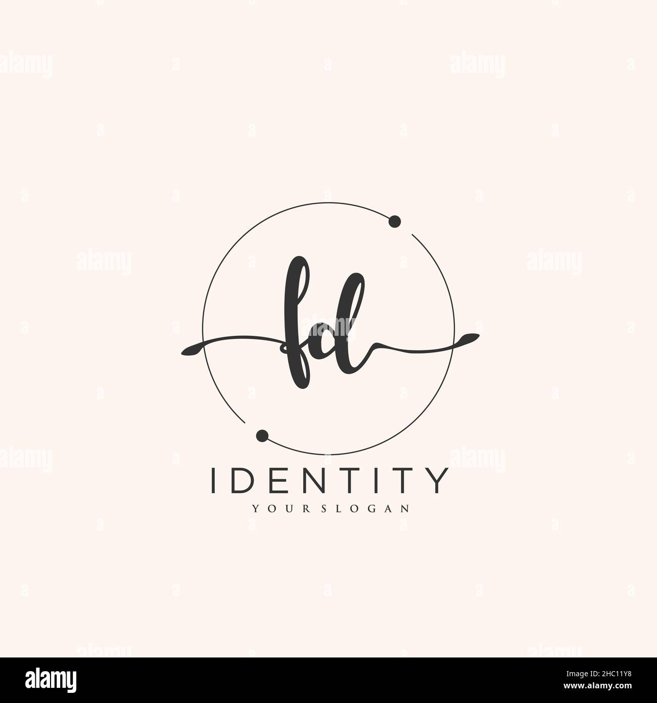 FD Handwriting logo vector art of initial signature, wedding, fashion, jewerly, boutique, floral and botanical with creative template for any company Stock Vector